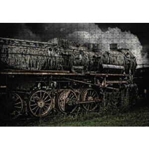 Nostaljik Buharlı Tren Puzzle Yapboz Mdf Ahşap 500 Parça