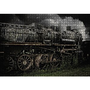 Nostaljik Buharlı Tren Puzzle Yapboz Mdf Ahşap 1000 Parça