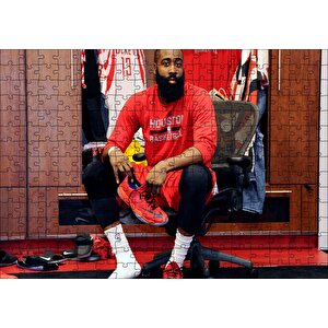 James Harden Houston Basketbolcu Puzzle Yapboz Mdf Ahşap 255 Parça