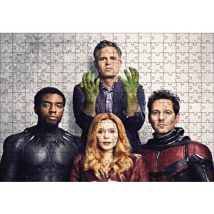 Avengers Hulk, Black Panther, Ant Man Ve Scarlet Witch Puzzle Yapboz Mdf Ahşap 255 Parça