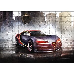 Bugatti Chiron Otomobil Puzzle Yapboz Mdf Ahşap 120 Parça