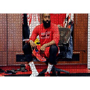 James Harden Houston Basketbolcu Puzzle Yapboz Mdf Ahşap 1000 Parça