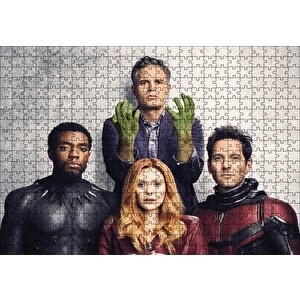 Avengers Hulk, Black Panther, Ant Man Ve Scarlet Witch Puzzle Yapboz Mdf Ahşap 500 Parça