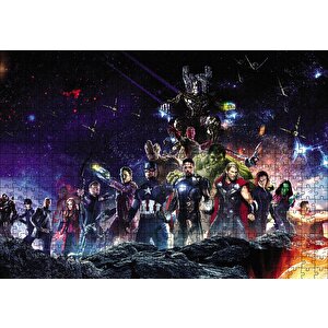 Avengers Infinity War Tam Kadro Puzzle Yapboz Mdf Ahşap 500 Parça