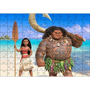 Moana Animasyon Filmi Deniz Puzzle Yapboz Mdf Ahşap 120 Parça