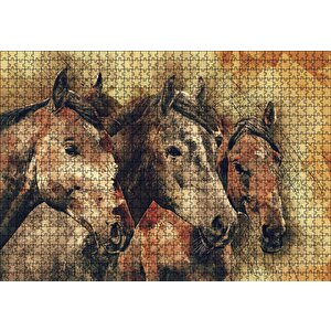 Suluboya 3 Kafadar Puzzle Yapboz Mdf Ahşap 1000 Parça