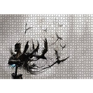İskeletten Ayrılan Kuşları Puzzle Yapboz Mdf Ahşap 1000 Parça