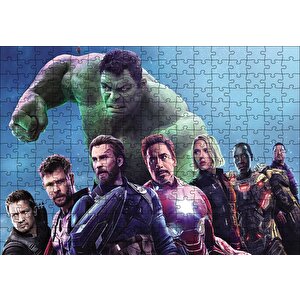 Avengers Infinity War Kahramanlar Bir Arada Puzzle Yapboz Mdf Ahşap 255 Parça