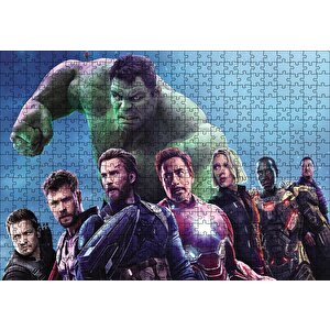 Avengers Infinity War Kahramanlar Bir Arada Puzzle Yapboz Mdf Ahşap 500 Parça