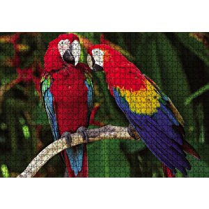 Amazon Papaganı Puzzle Yapboz Mdf Ahşap 1000 Parça
