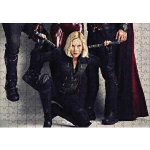 Avengers Infinity War Black Widow Puzzle Yapboz Mdf Ahşap 255 Parça