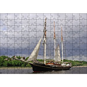 Yelkenli Tekne Puzzle Yapboz Mdf Ahşap 120 Parça