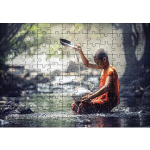 Buddhist Çocuk Puzzle Yapboz Mdf Ahşap 120 Parça