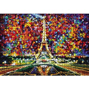 Eyfel Kulesi Yağlı Boya Puzzle Yapboz Mdf Ahşap 1000 Parça