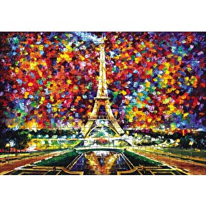 Eyfel Kulesi Yağlı Boya Puzzle Yapboz Mdf Ahşap 255 Parça