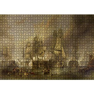 Deniz Savaşında Kalyonlar Puzzle Yapboz Mdf Ahşap 1000 Parça