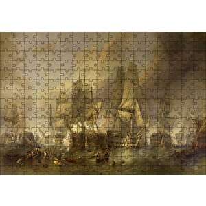 Deniz Savaşında Kalyonlar Puzzle Yapboz Mdf Ahşap 255 Parça