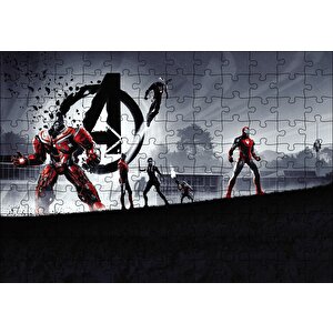 Avengers Hulkbuster, Iron Man, Black Widow Ve Rocket Puzzle Yapboz Mdf Ahşap 120 Parça