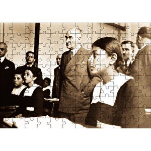 Başöğretmen Mustafa Kemal Atatürk Puzzle Yapboz Mdf Ahşap 120 Parça