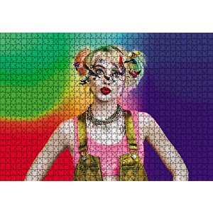 Harley Quinn Görseli Puzzle Yapboz Mdf Ahşap 1000 Parça