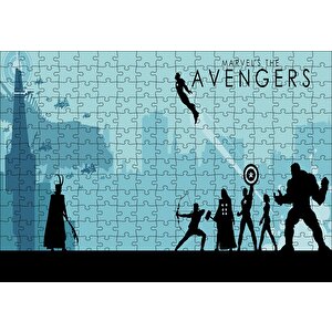 Avengers İllustrasyon Marvel Görsel Puzzle Yapboz Mdf Ahşap 255 Parça
