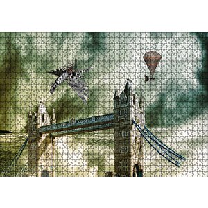 Londra Köprüsü Fantastik Görsel Puzzle Yapboz Mdf Ahşap 1000 Parça