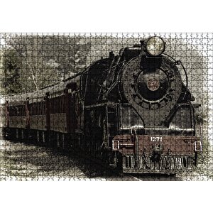 Kara Tren Puzzle Yapboz Mdf Ahşap 1000 Parça