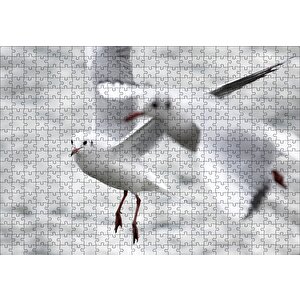 Deniz Ve Martılar Puzzle Yapboz Mdf Ahşap 500 Parça