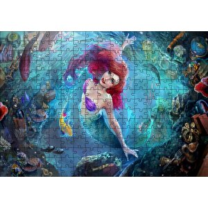 Derinliklerden Yükselen Deniz Kızı Puzzle Yapboz Mdf Ahşap 255 Parça