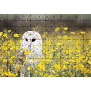 Doğada Peçeli Baykuş Puzzle Yapboz Mdf Ahşap 120 Parça