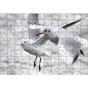 Deniz Ve Martılar Puzzle Yapboz Mdf Ahşap 120 Parça