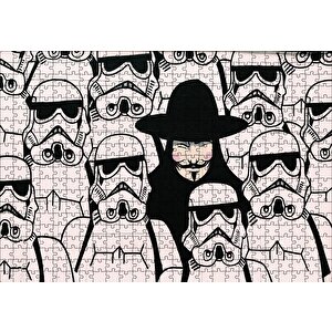 V For Vendetta Star Wars Puzzle Yapboz Mdf Ahşap 500 Parça