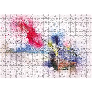 Suluboya Sandal Puzzle Yapboz Mdf Ahşap 255 Parça