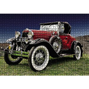Klasik Ford A Görseli Puzzle Yapboz Mdf Ahşap 1000 Parça