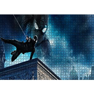 Spiderman Siyah Kıyafet Puzzle Yapboz Mdf Ahşap 1000 Parça
