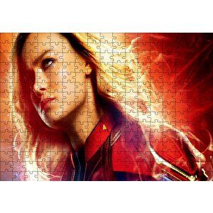 Captain Marvel Brie Larson Puzzle Yapboz Mdf Ahşap 255 Parça