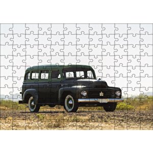 Klasik Otomobil Göseli Puzzle Yapboz Mdf Ahşap 120 Parça