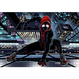 Spiderman Miles Morales Artwork Puzzle Yapboz Mdf Ahşap 500 Parça