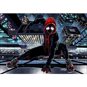 Spiderman Miles Morales Artwork Puzzle Yapboz Mdf Ahşap 120 Parça
