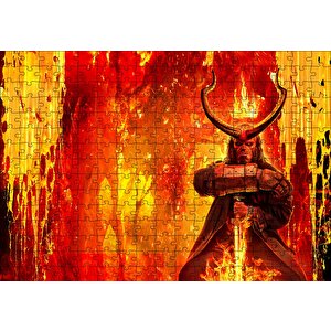 Hellboy Lav Yağmuru Puzzle Yapboz Mdf Ahşap 255 Parça
