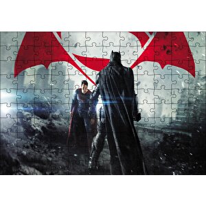 Batman Superman Son Dövüş Puzzle Yapboz Mdf Ahşap 120 Parça