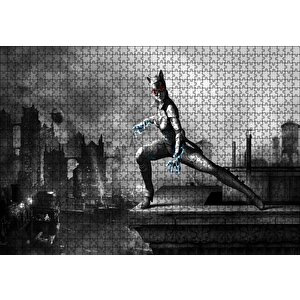 Catwoman Poz Puzzle Yapboz Mdf Ahşap 1000 Parça