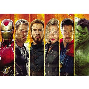 Cakapuzzle  Iron Man, Thor, Captain America, Black Widow, Dr.strange Ve Hulk Puzzle Yapboz Mdf Ahşap