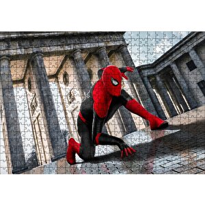 Spiderman Sütunlar Arasında Puzzle Yapboz Mdf Ahşap 500 Parça