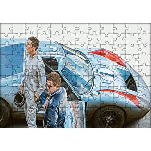 Ford V Ferrari Christian Bale Matt Damon Puzzle Yapboz Mdf Ahşap 120 Parça