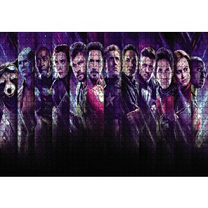 Avengers Kesit Full Kadro Görsel Puzzle Yapboz Mdf Ahşap 1000 Parça