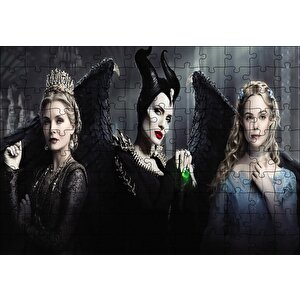 Maleficent Kadınları Görseli Puzzle Yapboz Mdf Ahşap 120 Parça