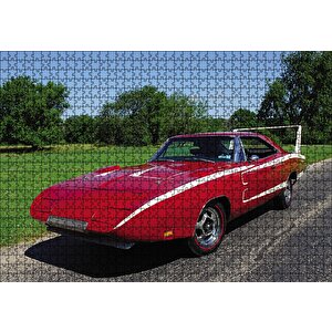 Dodge Charger Daytona Klsasik Görsel Puzzle Yapboz Mdf Ahşap 1000 Parça