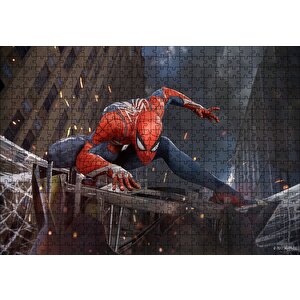 Spiderman Efsanevi Duruş Puzzle Yapboz Mdf Ahşap 500 Parça