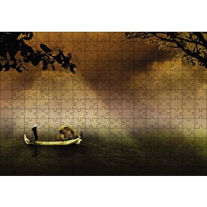 Uzak Doğu Yük Taşıyan Kayık Puzzle Yapboz Mdf Ahşap 255 Parça
